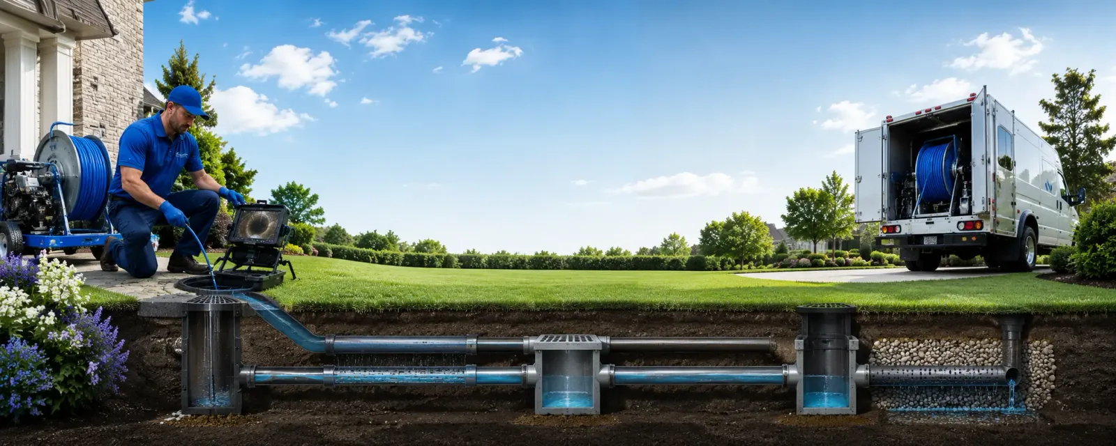 Outdoor drain cleaning information for Roaring Springs, TX